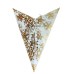 Christmas Xmas Star - 5 Point, White with Golden Zari Print, 80 cms (DELIVERING ONLY IN DELHI)